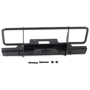 VVV-C1293 Oxer Steel Front Winch Bumper for Axial SCX10 III Early Ford Bronco (Black)