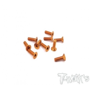 ASS-310CO 7075 Hex. Countersink Screw 3x10mm 10pcs. ( Orange )