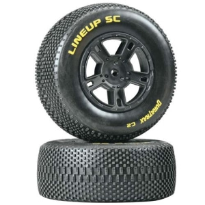 DTXC3681  Duratrax 1/10 Lineup SC Tire C2 Mounted SC10 Rear (2) (Soft Compound)