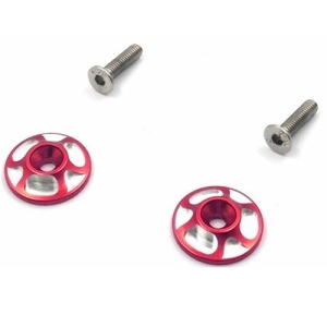 TO-190R 1/8 Light Weight Aluminum Wing Washer 2 pcs. (Red)