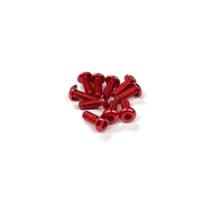 ZR-ASB310R Aluminum Screw(Button) M3x10mm Red 10pcs