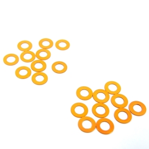 YA-0391OR Aluminum M3 Flat Washer 0.25mm 20pcs Orange