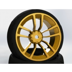 CR Model 1/10 Touring Drift Wheel Gold (2) (#SBDG)