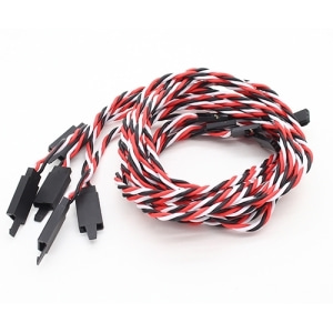 015000156-0 Twisted 80cm Servo Lead Extention (Futaba) with hook 22AWG (5pcs/bag)