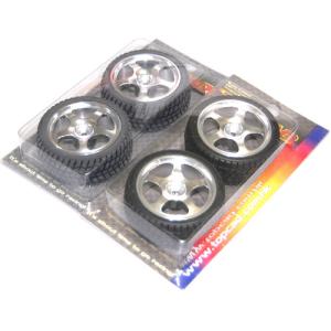 71254S Alloy Wheel &amp; Tire Set 5-spoke W T For 1/10 (알루미늄 휠) - 1대분