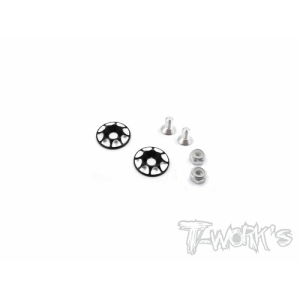 TO-189-BK 1/10 Light Weight Aluminium Wing Washer ( Black ) 2 pcs. (#TO-189-BK)