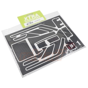 S-59099 Xtra Speed Carbon Design Ko Propo EX1 Radio Sticker Black