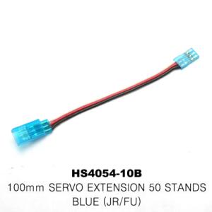 HS4054-10B 100MM SERVO EXTENSION 50 STRANDS BLUE (JR/FU)