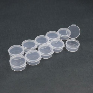 KOS14011 Clear Round Container (w/lid, ID 25mm, H12mm) (10pcs)