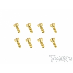 GSS-205H 2x5mm Gold Plated Steel Hex. Socket Head Screws（8pcs.)