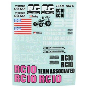 AA6867 RC10WC Decal Sheet