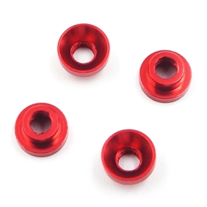 YA-0577RD  Aluminum Servo Washer M3 Thread 4pcs Red