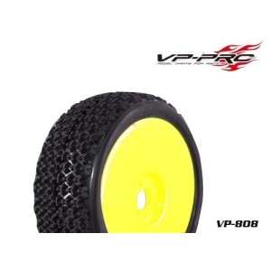 (1:8 버기 타이어+휠  본딩완료)크립프즈 VP808G-RY-UF  Cripz Evo 1/8 Buggy Rubber Tyre[Preglued][Yellow Dish Rim]Soft Flexx   한봉지 2개포함&amp;nbsp;&amp;nbsp;