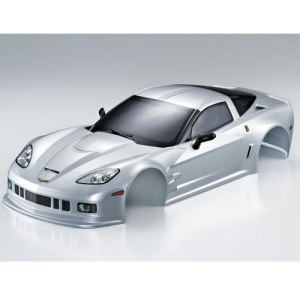 48014 Corvette GT2 Finished Body Silver (Printed)