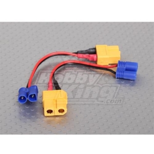 XT60F-EC2M XT60 to EC2 Losi Charging adapter (2pcs/bag) 16530