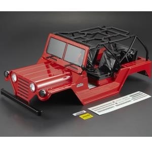 48444  1/10 Scale Crawler Finished Body WARRIOR Red (Printed) Light buckets assembled