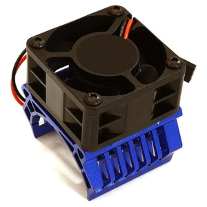 C28599BLUE  36mm Motor Heatsink+40x40mm Cooling Fan 16k rpm for 1/10 TR-MT10E &amp; TRX-4 (Blue)