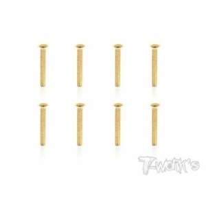 GSS-318B 3x18mm Gold Plated Button Head Steel Screws（8pcs.）