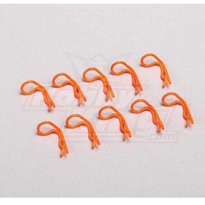 TURNIGY Dayglo Orange Small-ring Body Clips (90 deg) 10Pc