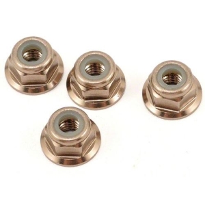 HNMK-18BR 4mm Flange Nut, brown