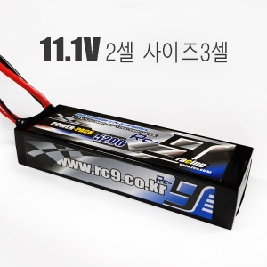 알씨구 배터리 리튬 [2셀 사이즈 3셀]M 5200mAh 60-120C 11.1V(3S)RC9 BATTERY