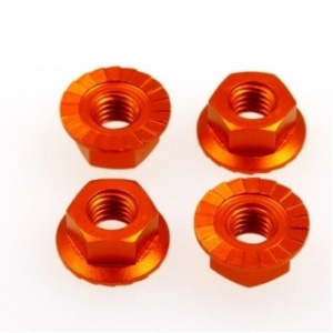 69596 4mm Alloy Serrated Wheel Nut Orange (4PCS)