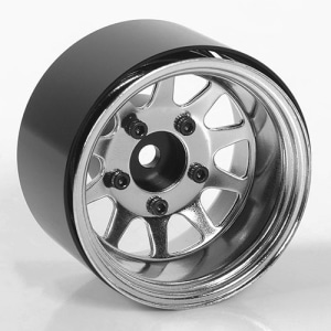 Z-W0285 [4개 한대분] Deep Dish Wagon 1.55&quot; Stamped Steel Beadlock Wheels (Chrome)