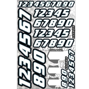 N002 Race Number Set - White (숫자 데칼)