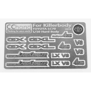 VVV-C0374 Metal Emblems for Toyota Killerbody LC70