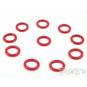 TA-014R Aluminum 4mm Bore Washer 0.75mm ( Red ) 10pcs.