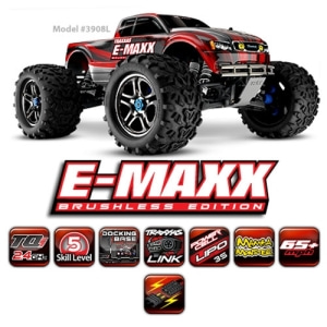 CB3908L E-MAXX 1/10 SCALE 4WD BRUSHLESS MONSTER TRUCK - 브러쉬리스,TQi 2.4G버젼,리포배터리 2팩포함