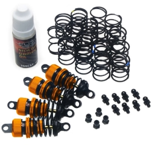 DSG-0050OR Yeah Racing Shock-Gear 50mm Damper Set for 1/10 RC Touring M-Chassis Car Orange