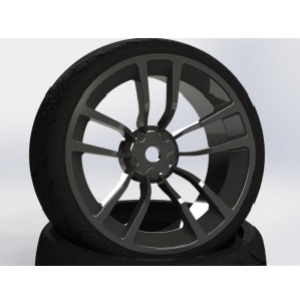 CR Model 1/10 Touring Drift Wheel Nature Black (2) (#SBDNK)