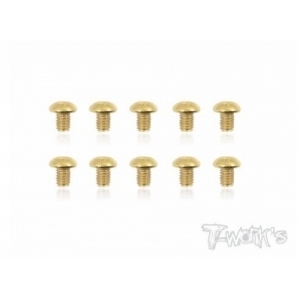 GSS-304B 3x4mm Gold Plated Button Head Screws（10pcs.