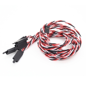 015000155-0 Twisted 60cm Servo Lead Extention (Futaba) with hook 22AWG (5pcs/bag)