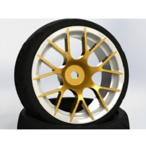 CR Model 1/10 Touring Drift Wheel Nature White Gold (2) (#CHNWG)
