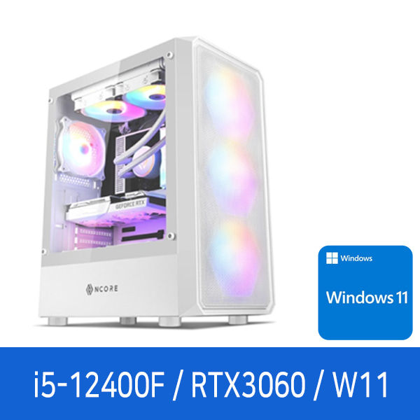 AID 인텔 i5-12400F_16G 500G RTX 3060 WIN11 게이밍 컴퓨터 본체 조립 PC