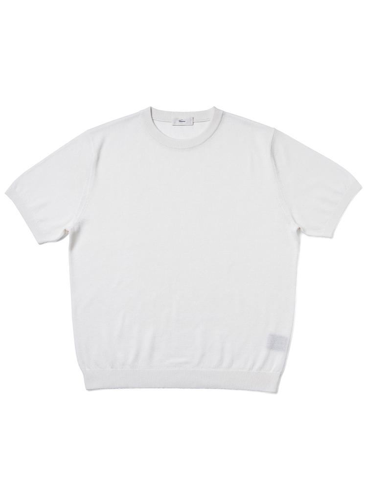 [23s/s] Short Sleeve Basic Round Knit IvoryVERNO(베르노)