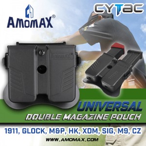 [Amomax] 권총용 범용 Universal Double 탄창 파우치 (R) 블랙