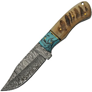 DAMASCUS FIXED BLADE KNIFE DM1273A-FAC archery