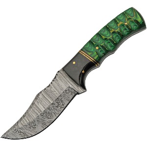 DAMASCUS FIXED BLADE KNIFE DM1302GNA-FAC archery
