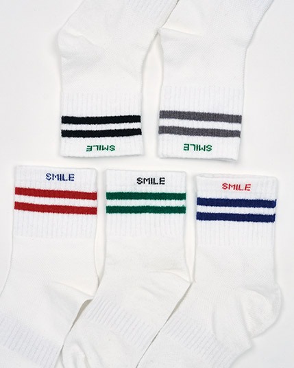 스포츠 스마일 socks (5p)
