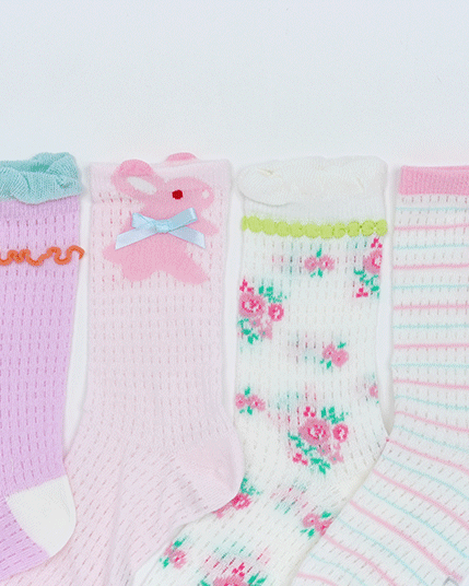 투리본 러블리 socks (4p)
