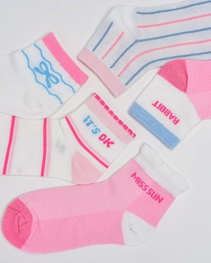 선즈 핑크 socks (5p)