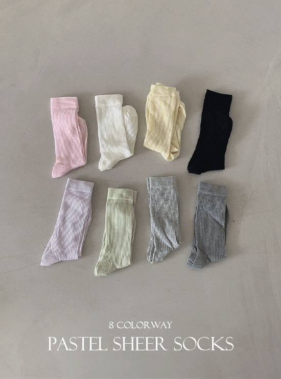 파스텔 쉬어 socks (8 color)