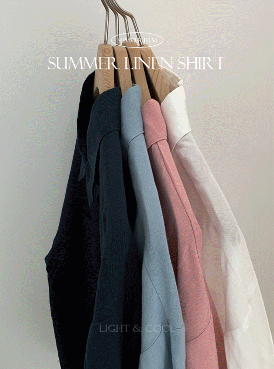 [Mayvi/여름셔츠] Windy 썸머 린넨 셔츠 (4 color)