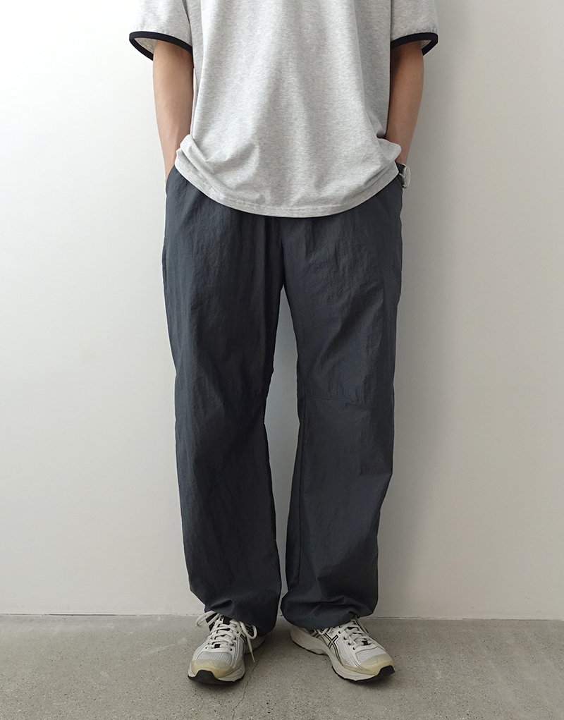 Slick Nylon Banding Pants (4 colors)