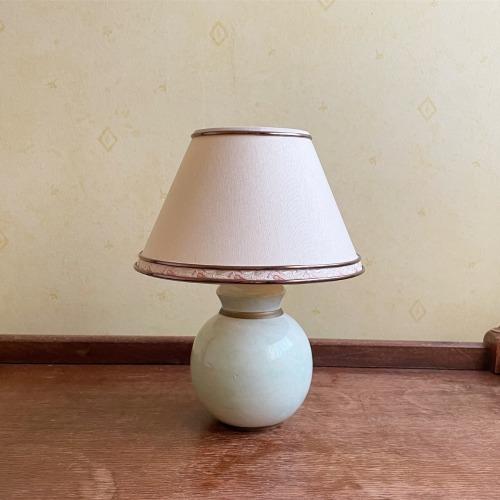 Vintage mint color ceramic lamp