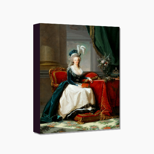 Élisabeth Vigée-Lebrun, 엘리자베스 비제 르 브룅 (Marie-Antoinette seated, in blue coat and white dress)