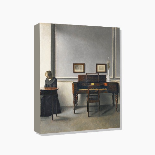 Vilhelm Hammershoi,함메르쇼이 (피아노가 있는 실내의 화가부인 Ida)